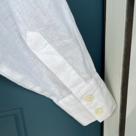 CHICOS WHITE BUTTON COASTAL GRANNY LONG SHIRT SIZE 1 - Picture 11 of 16